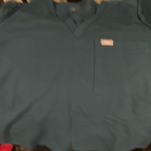 Figs scrubs in size L. Like new. Full set sold together. Dark teal/blue green.